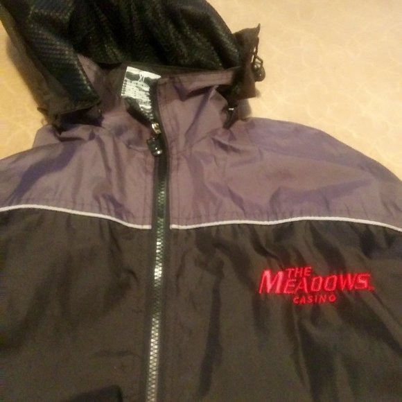 Men's Meadows Casino Logo Windbreaker Jacket w/Hood - Picture 1 of 5